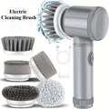 Cordless Electric Spin Scrubber for Bathroom & Kitchen - Power Cleaning Brush with 5 Replaceable Brush Heads