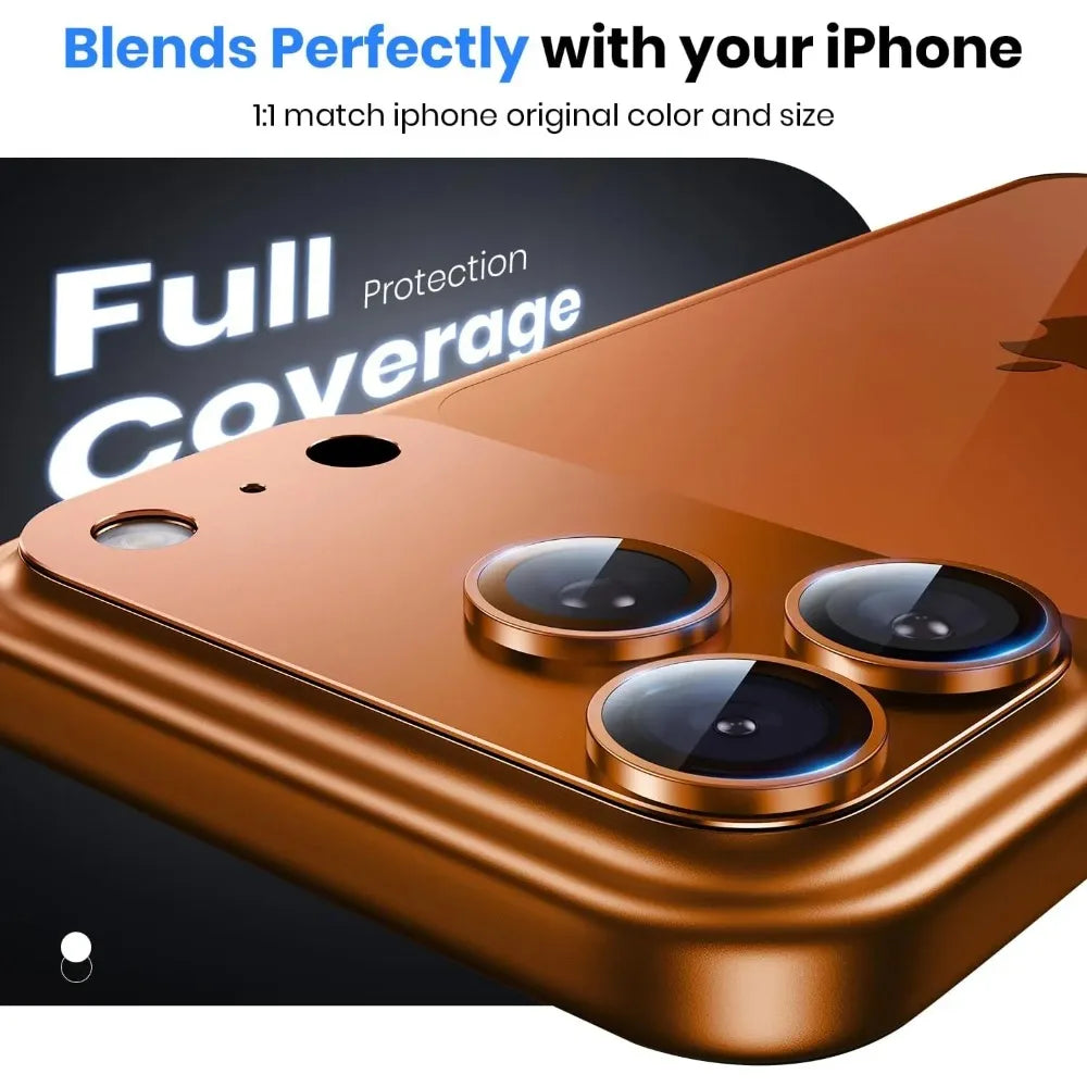 For IPhone 17 Pro Max 17 Air Camera Lens Protect Strong Adsorption Metal 9H + Tempered Glass Camera Screen Full Protection Cover