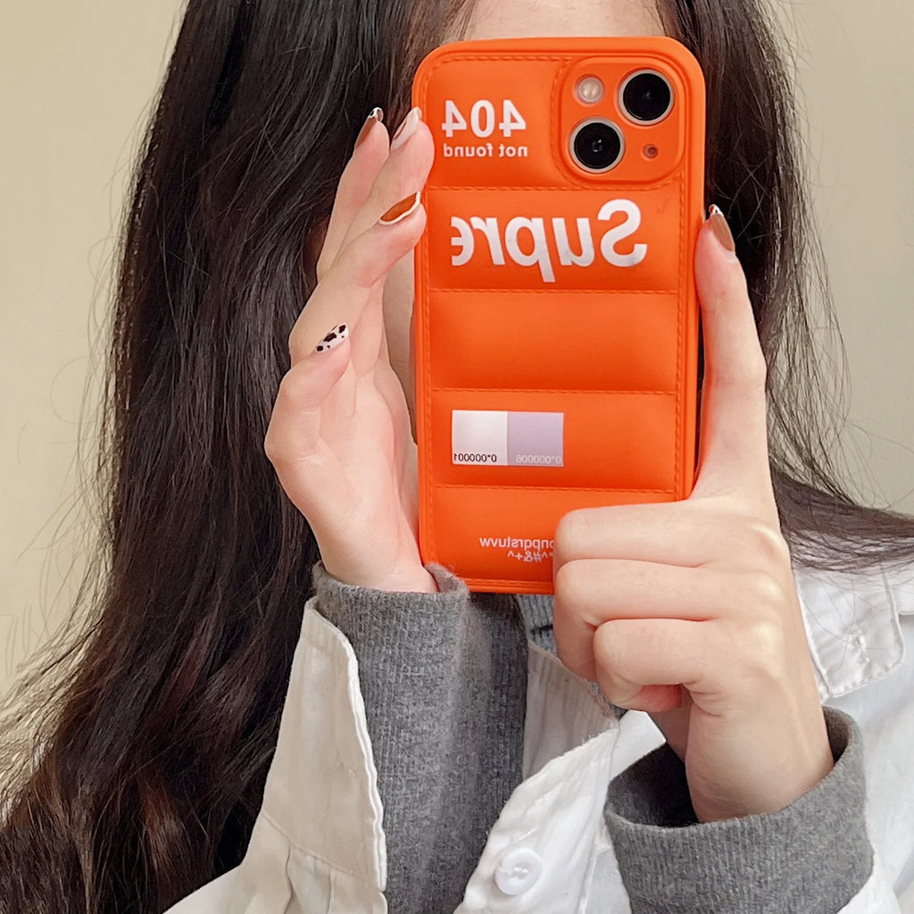 Fashion Down Jacket Puffer Case for iPhone 17 Pro Max 16 15 14 Plus 13 12 11 XR Original Lovely Silicone i Phone Cover Etui