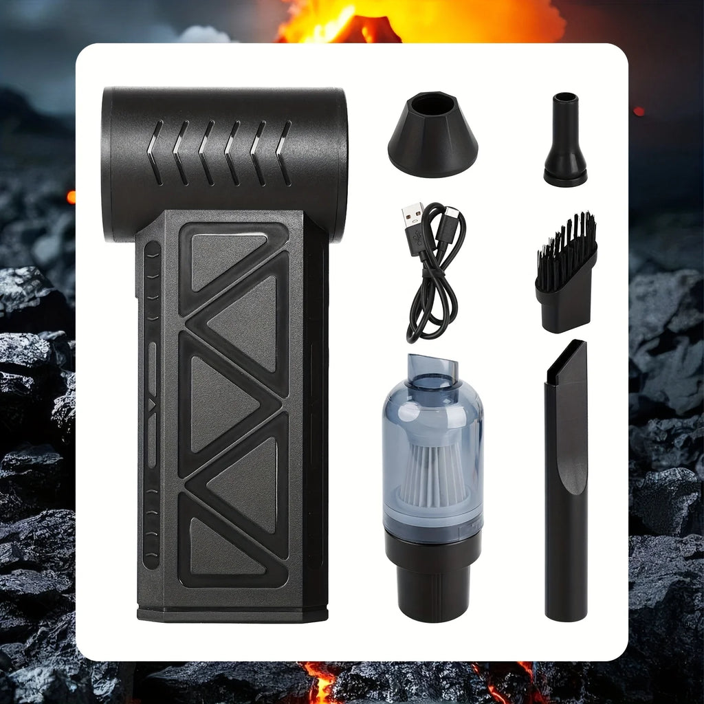 Brushless Turbo Jet Fan Blower, 130,000 RPM, LED + 4-Speed Adjustment Powerful Electric Air Blower, Vacuum Dust Cleaner, Portable Dust Cleaner, High-Powered Fan