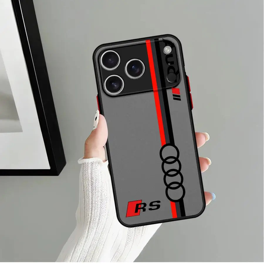 Case for iPhone 17 Pro Max Air 7 8 SE XS XR 13 Mini 12 15 11 14 16 Plus Funda Back Phone Cover Sports Car A-A-udiS