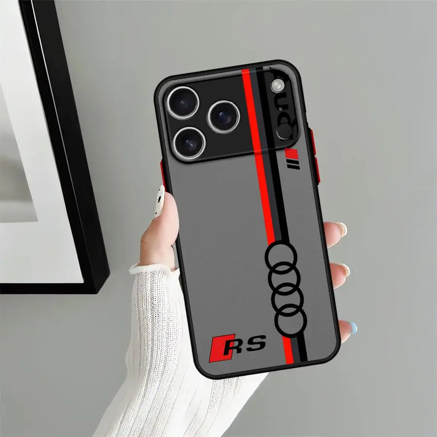 Case for iPhone 17 Pro Max Air 7 8 SE XS XR 13 Mini 12 15 11 14 16 Plus Funda Back Phone Cover Sports Car A-A-udiS