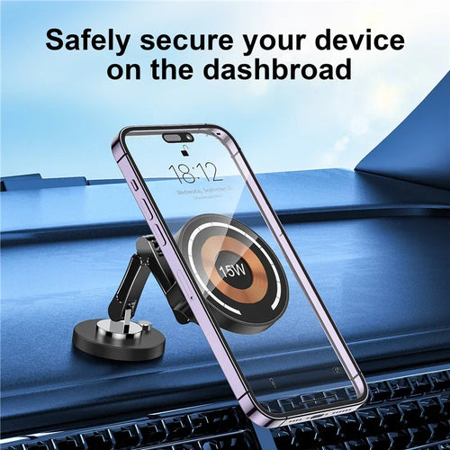 15W Magnetic Wireless Car Charger & Adjustable Phone Mount