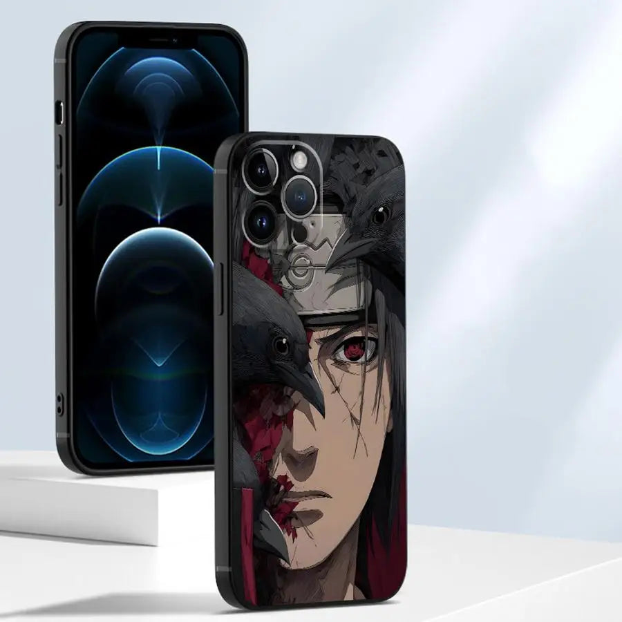 Black Soft Phone Cover Case for iPhone 17Air XR XS Max 13 12 11 17 Pro Max 15 16 14 Plus 7 8 Handsome Hitachi Art