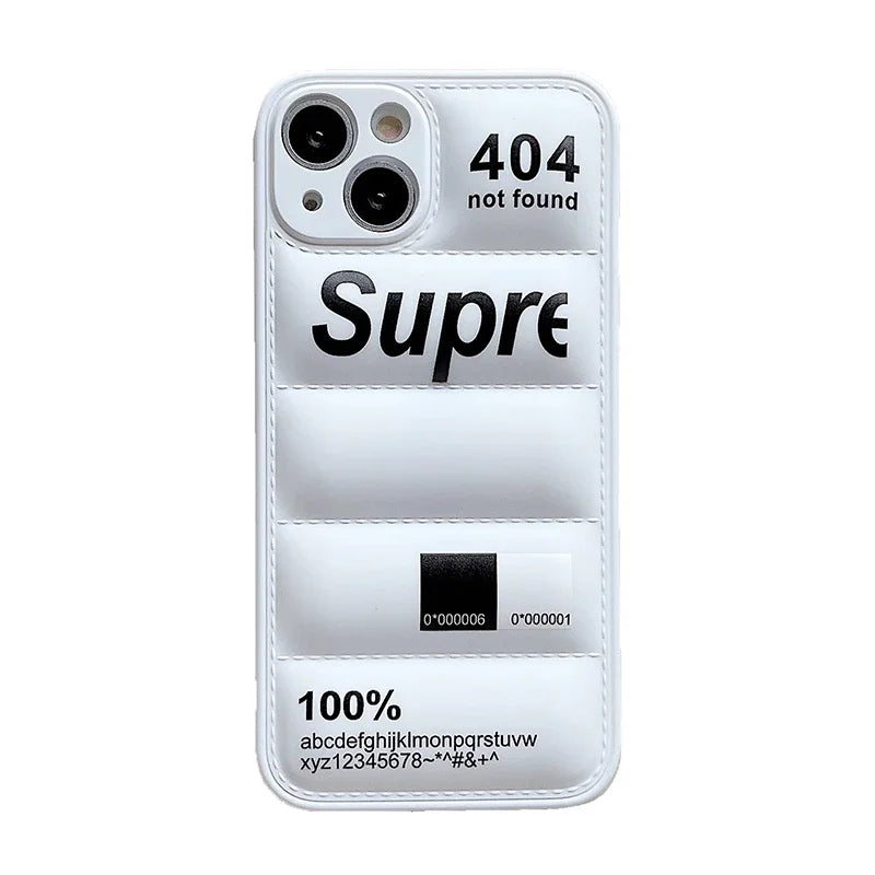 Fashion Down Jacket Puffer Case for iPhone 17 Pro Max 16 15 14 Plus 13 12 11 XR Original Lovely Silicone i Phone Cover Etui