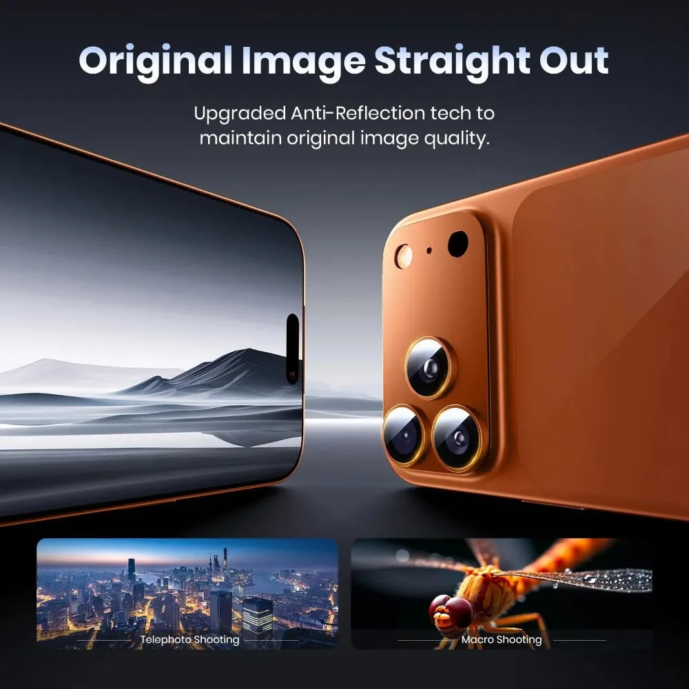 For IPhone 17 Pro Max 17 Air Camera Lens Protect Strong Adsorption Metal 9H + Tempered Glass Camera Screen Full Protection Cover