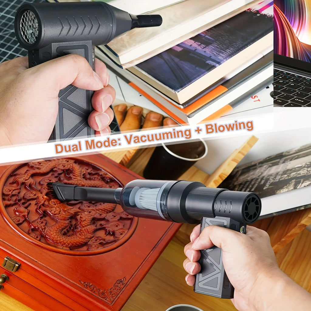 Brushless Turbo Jet Fan Blower, 130,000 RPM, LED + 4-Speed Adjustment Powerful Electric Air Blower, Vacuum Dust Cleaner, Portable Dust Cleaner, High-Powered Fan