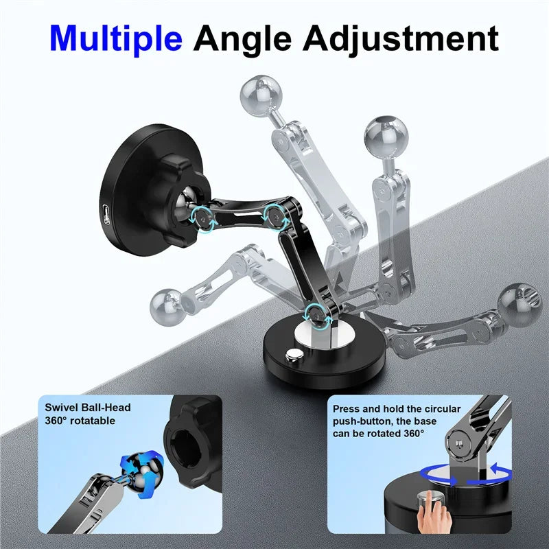 15W Magnetic Wireless Car Charger & Adjustable Phone Mount