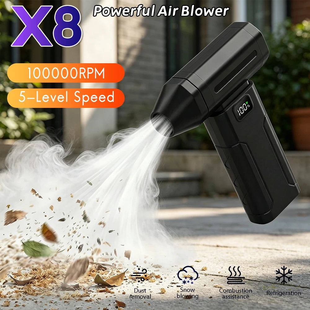 150000RPM X8 Powerful Air Blower Brushless With Light 5 Gear Powerful Air Duster Cleaning Air Duster Blower Air Puissant Tool