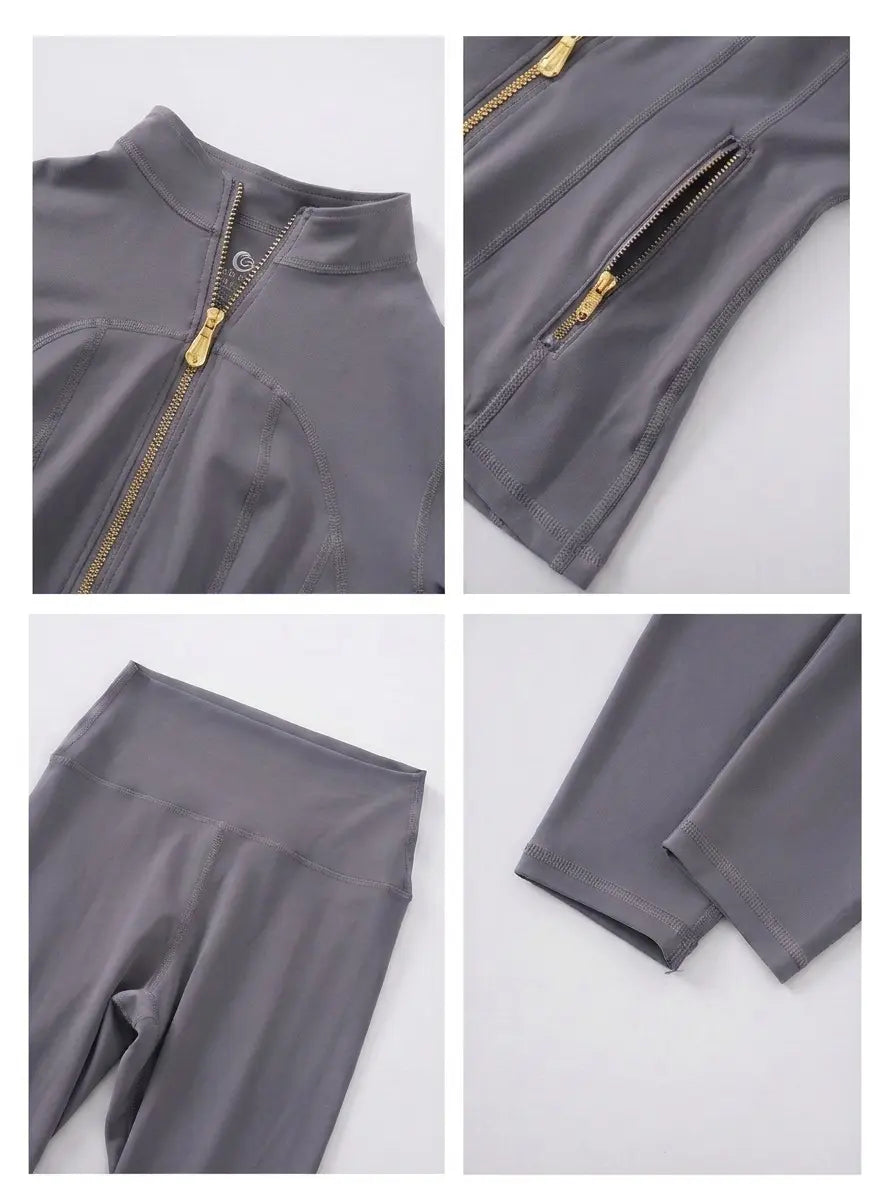 Women'S Full-Zip Slim Yoga Jacket - Sportswear with Thumb Holes, Zipper Pockets for Fitness Workouts Backtoschool,Back to School,Back to School Haul